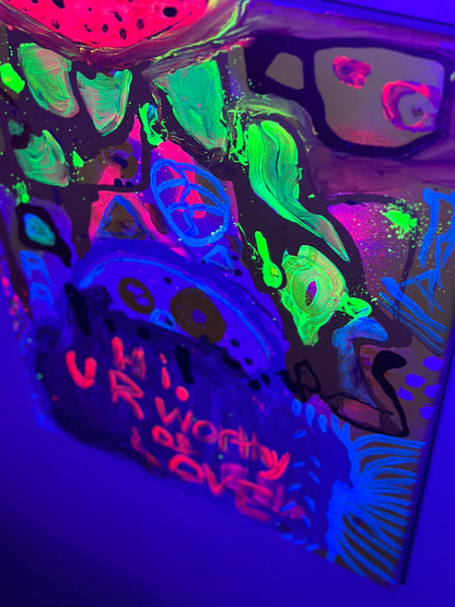 “Worthy of Love” 16”x20” Rushed Antics Canvas
