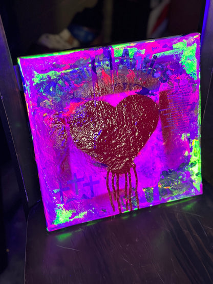 “A Loving Heart” a 12x12 Canvas By Rushed Antics