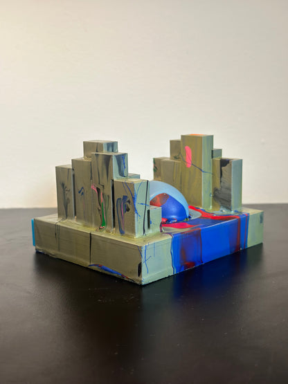“City Center” Platformed Desk Piece #2 by Rushed Antics