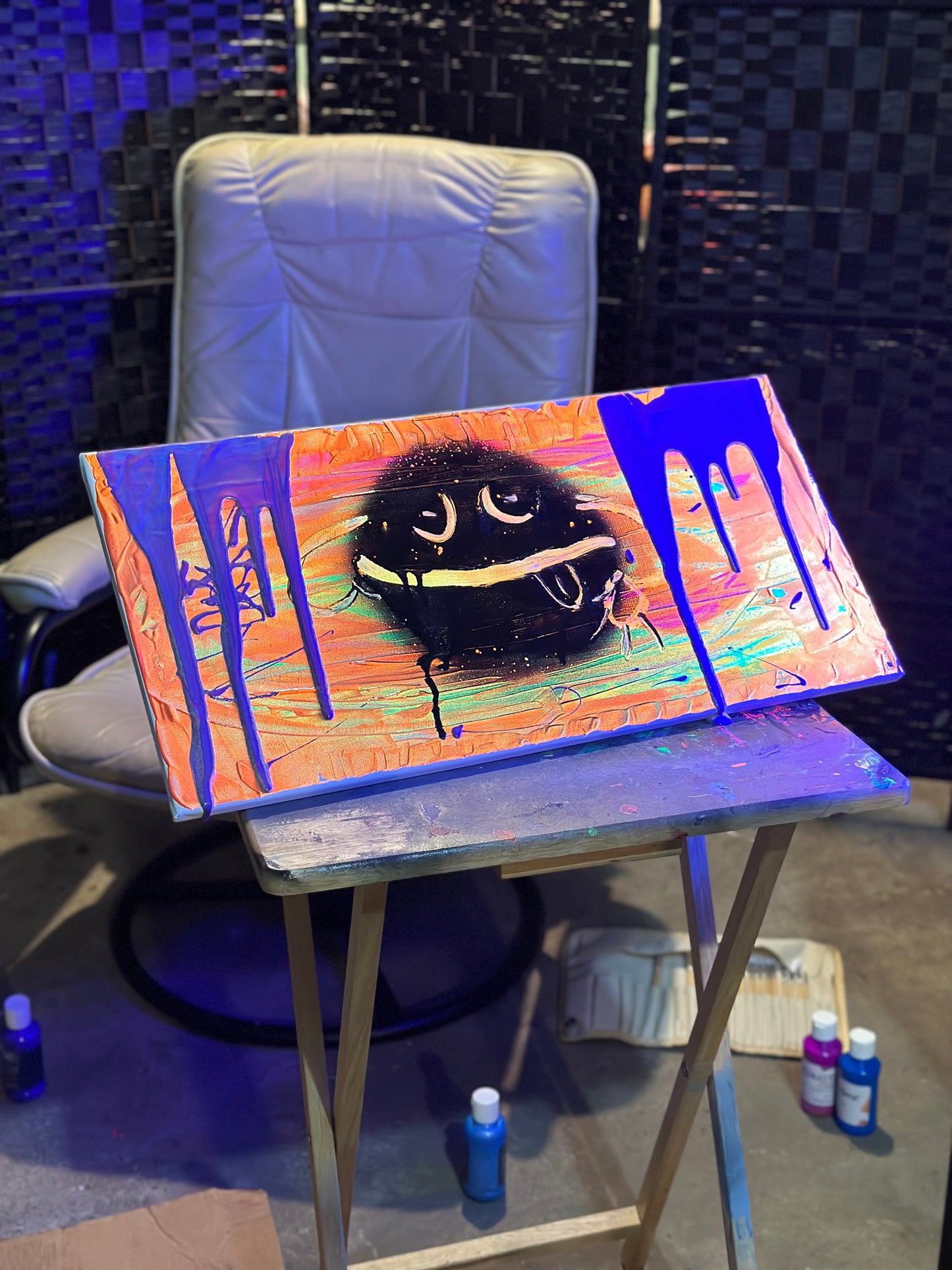 “Spaced Out” A 12” x 24” Canvas by Rushed Antics