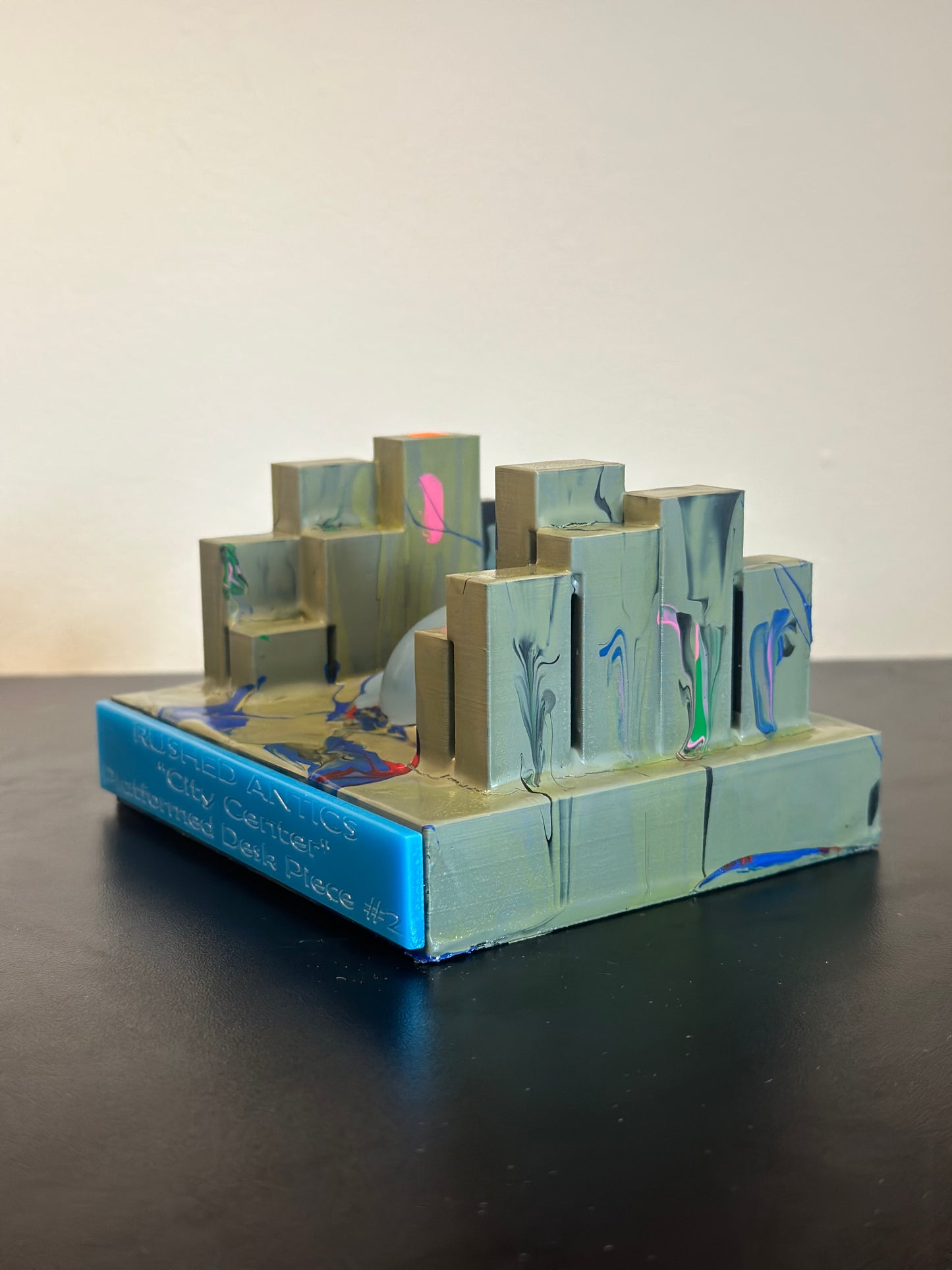 “City Center” Platformed Desk Piece #2 by Rushed Antics