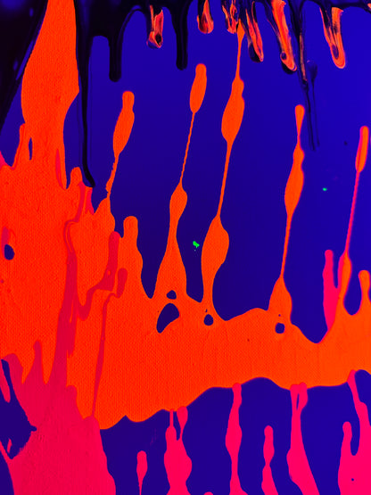 “Lava Run Off” a 14”x11” canvas by Rushed Antics