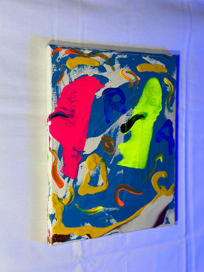 "Refreshing Neon Breeze" 11x14 Canvas by Rushed Antics