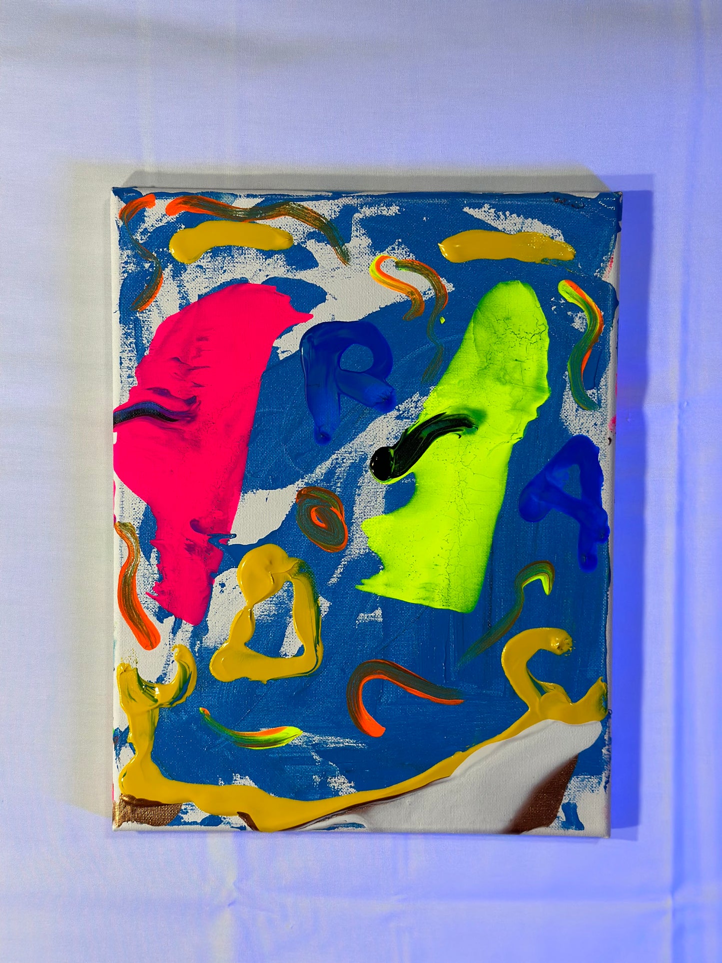 "Refreshing Neon Breeze" 11x14 Canvas by Rushed Antics