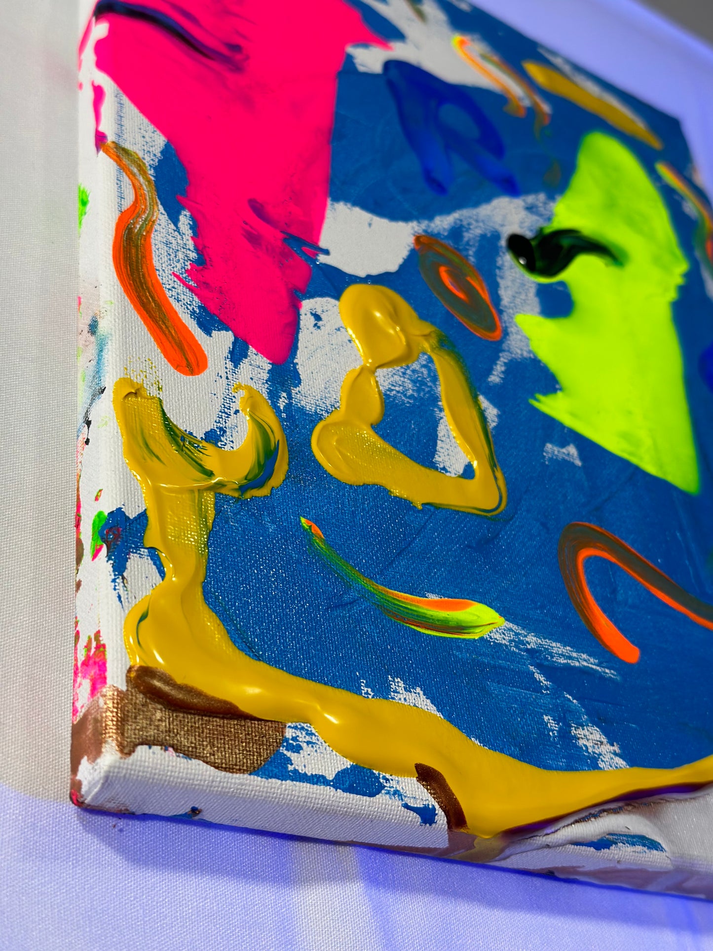 "Refreshing Neon Breeze" 11x14 Canvas by Rushed Antics