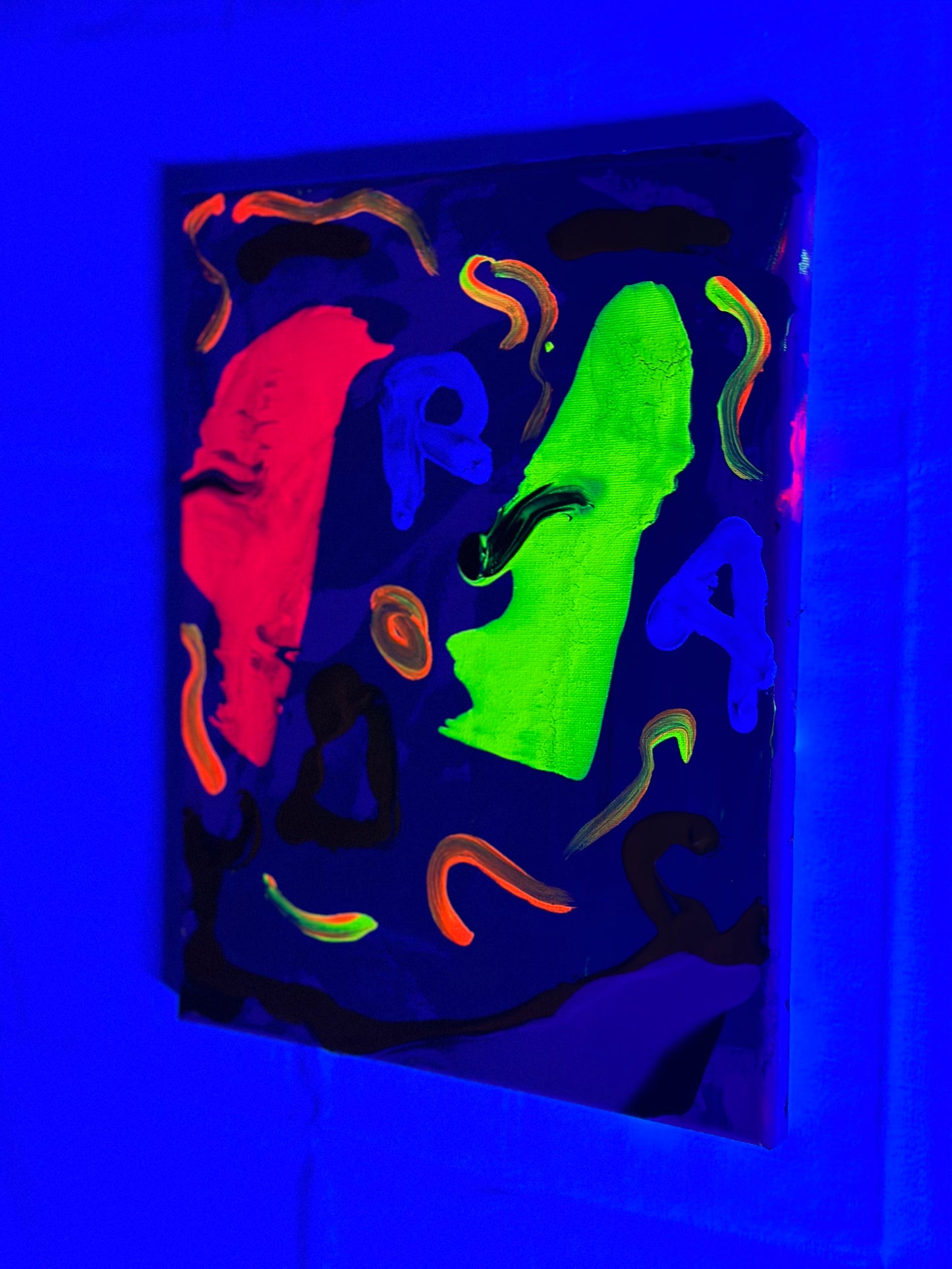 "Refreshing Neon Breeze" 11x14 Canvas by Rushed Antics