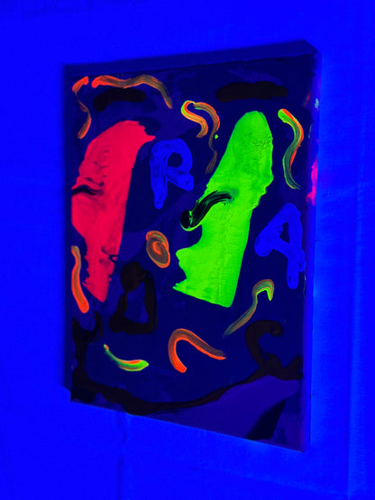 "Refreshing Neon Breeze" 11x14 Canvas by Rushed Antics
